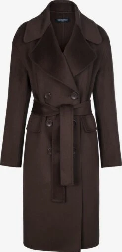 Wollen Mantels Tussenmantel New Wool Dames Donkerbruin