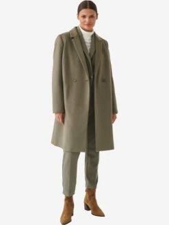 Wollen Mantels Tussenmantel Maresol Dames Kaki -Winterkledingwinkel Voor Dames 01cbf69152329663cfb6d185e061216a