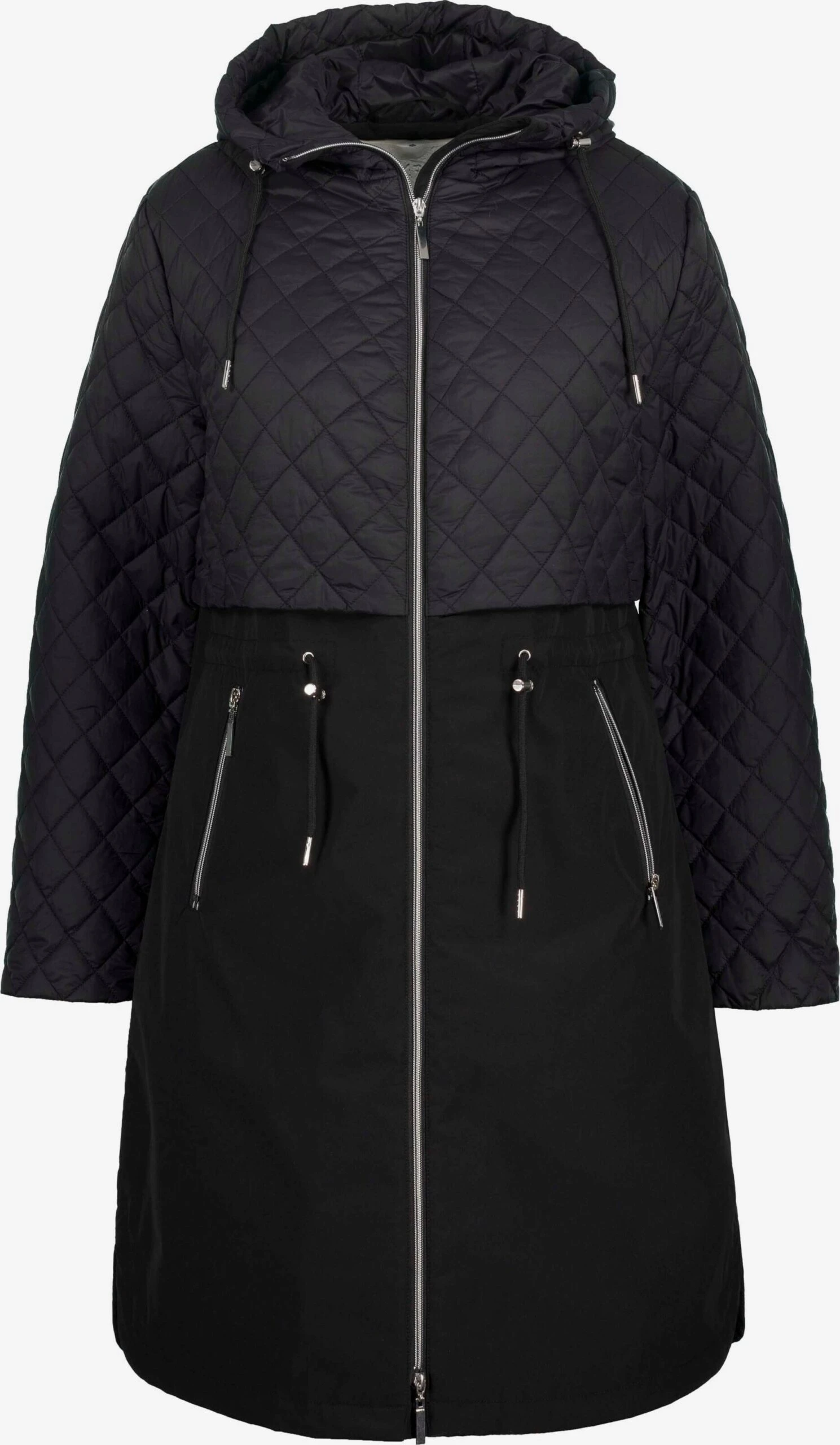 Ulla Popken Regenmantels Functionele Mantel Dames Zwart 3 Ulla Popken Regenmantels Functionele Mantel Dames Zwart