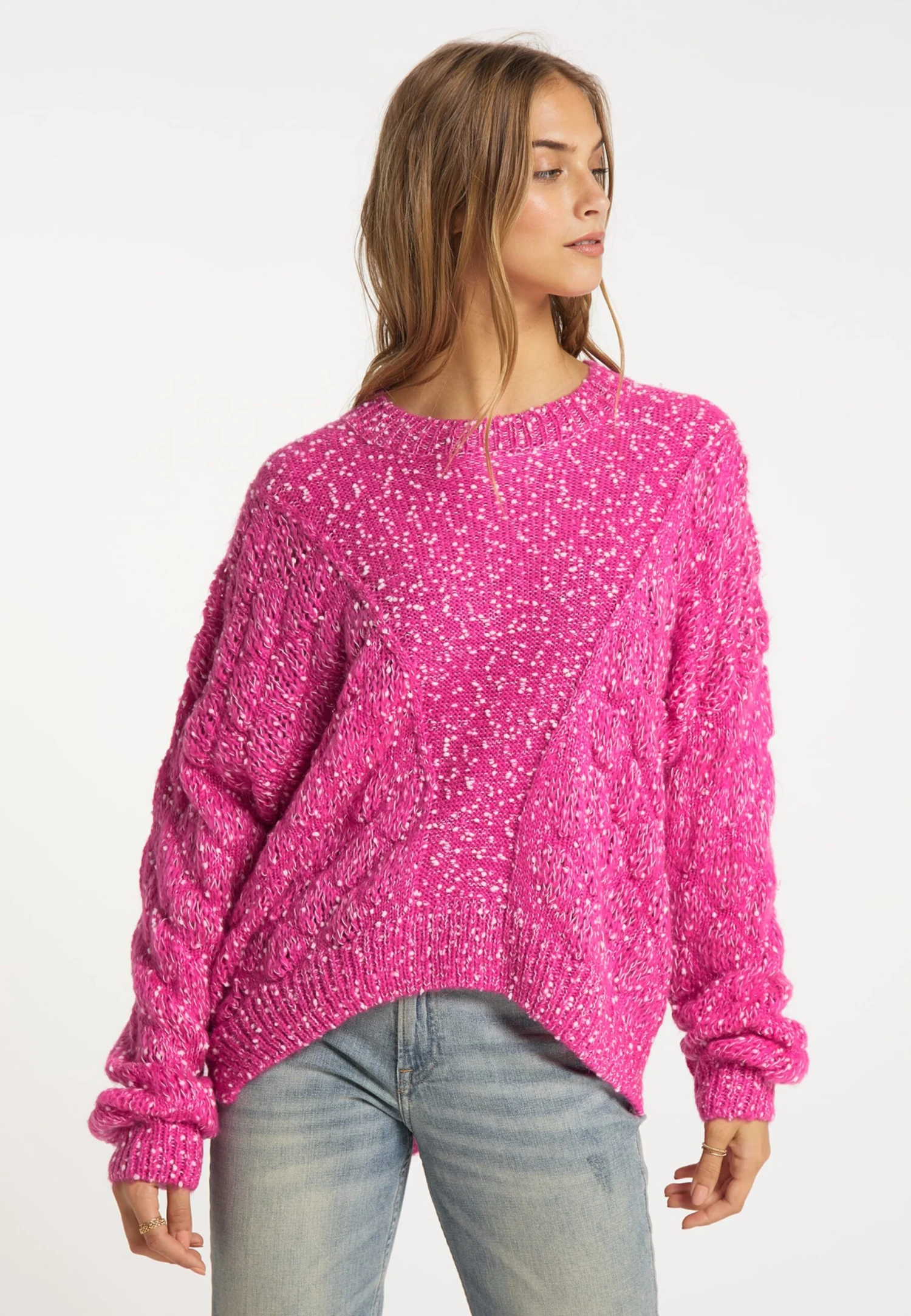 IZIA Oversized Truien Oversized Trui Dames Pink 4 IZIA Oversized Truien Oversized Trui Dames Pink - Afbeelding 2