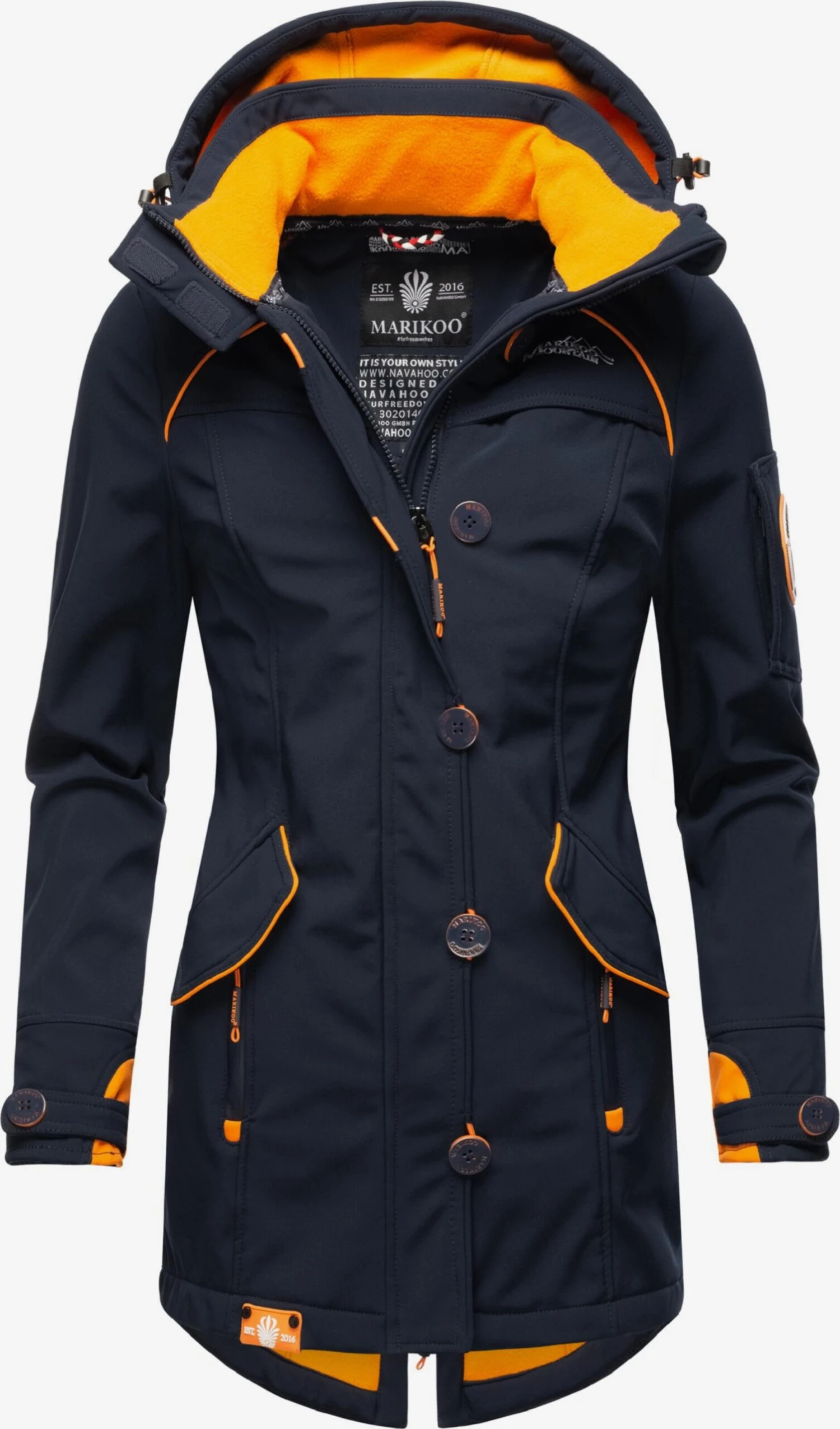Marikoo Outdoor Jassen Functionele Jas Soulinaa Dames Navy 4 Marikoo Outdoor Jassen Functionele Jas Soulinaa Dames Navy - Afbeelding 2