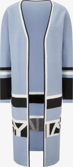 Heine Lange Vesten Gebreide Mantel Dames Smoky Blue