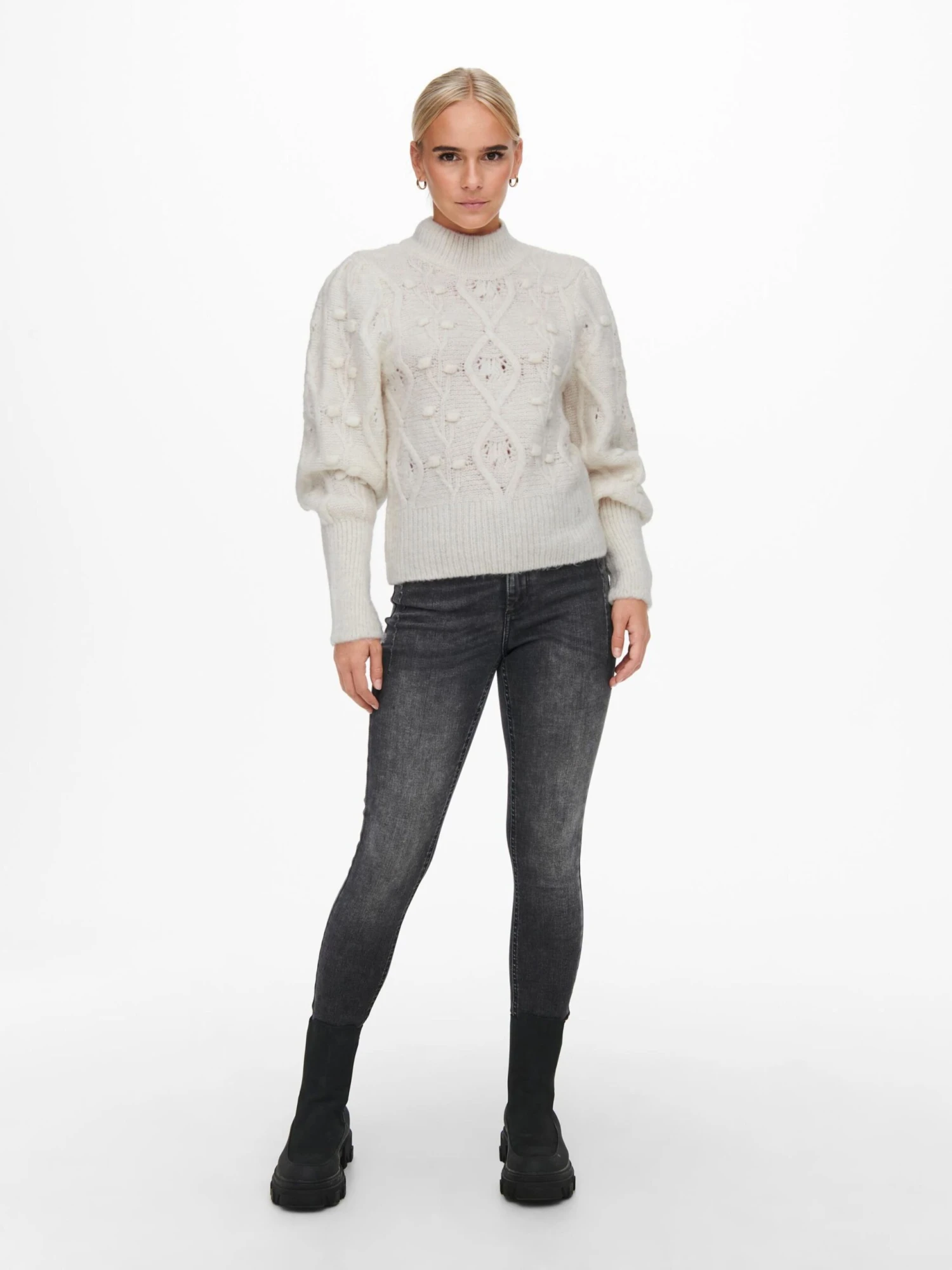 ONLY Coltruien Trui Poppy Dames Crème 8 ONLY Coltruien Trui Poppy Dames Crème - Afbeelding 6