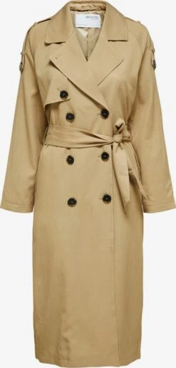 Selected Femme Trenchcoats Tussenmantel New Bren Dames Sand