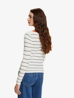 ESPRIT Fijngebreide Truien Trui Dames Wit -Winterkledingwinkel Voor Dames 08486e5c2210827bb8cee61a1b710410