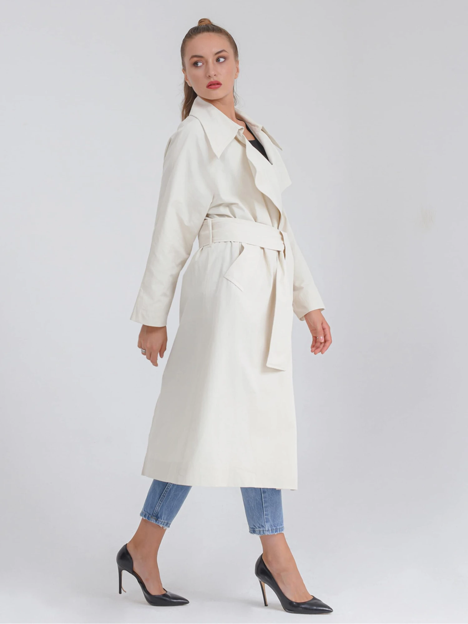 Trenchcoats Tussenmantel Ute Dames Beige 7 Trenchcoats Tussenmantel Ute Dames Beige - Afbeelding 5