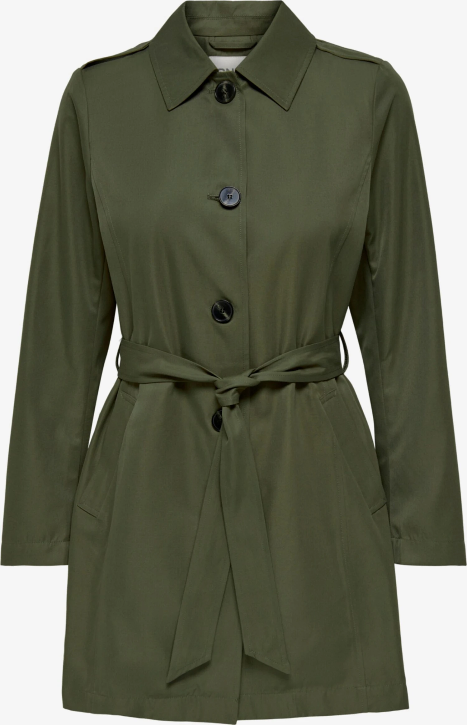 ONLY Korte Mantels Tussenmantel Dames Olijfgroen 3 ONLY Korte Mantels Tussenmantel Dames Olijfgroen