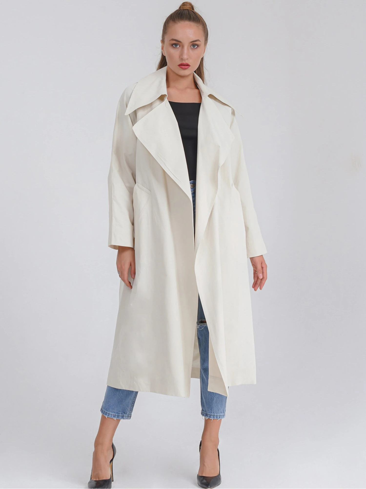 Trenchcoats Tussenmantel Ute Dames Beige 6 Trenchcoats Tussenmantel Ute Dames Beige - Afbeelding 4