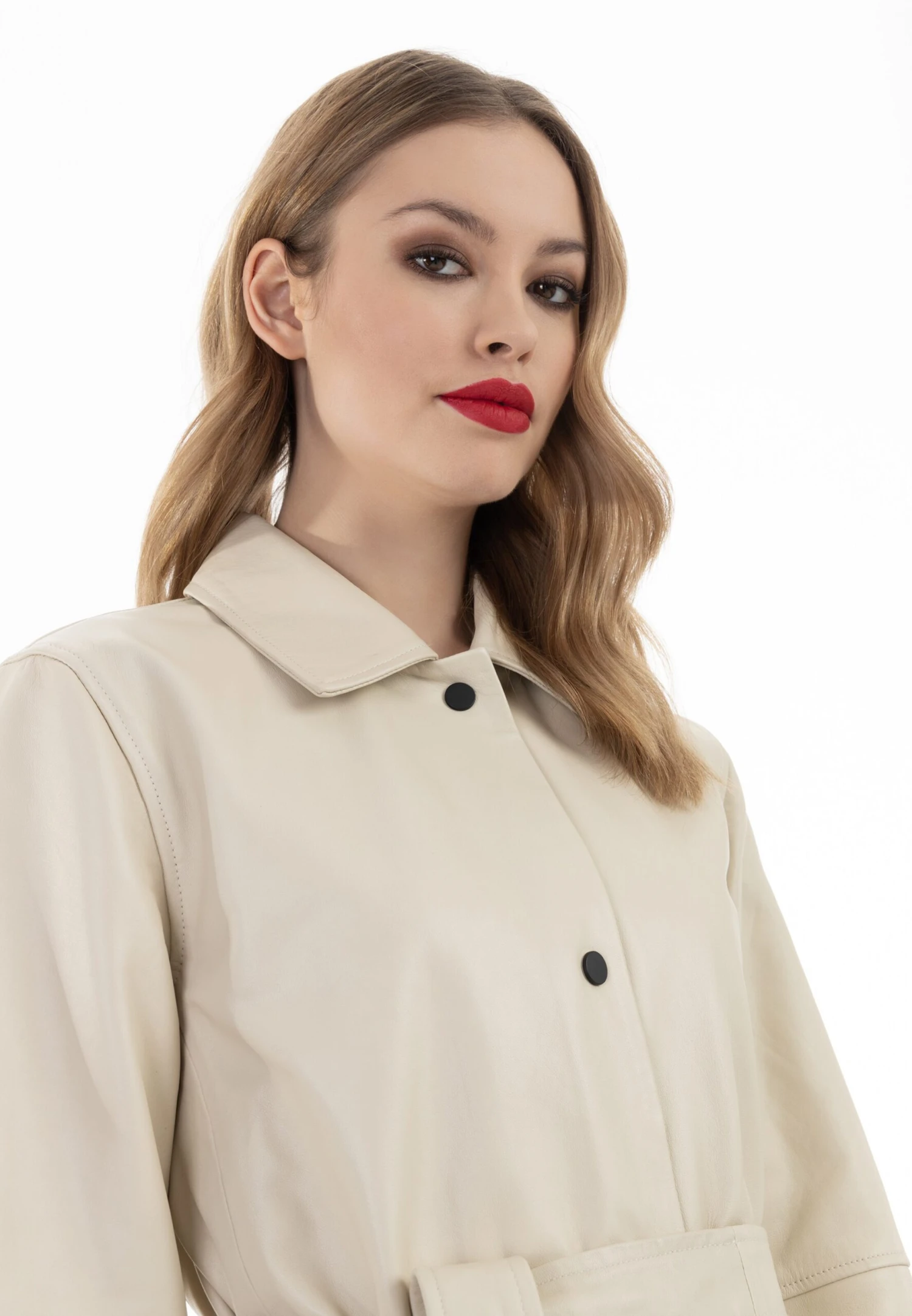 Faina Trenchcoats Tussenmantel Dames Wolwit 7 Faina Trenchcoats Tussenmantel Dames Wolwit - Afbeelding 5