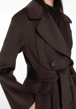 Wollen Mantels Tussenmantel New Wool Dames Donkerbruin -Winterkledingwinkel Voor Dames 119268b0fb5446a18d123560a2e2ab0b