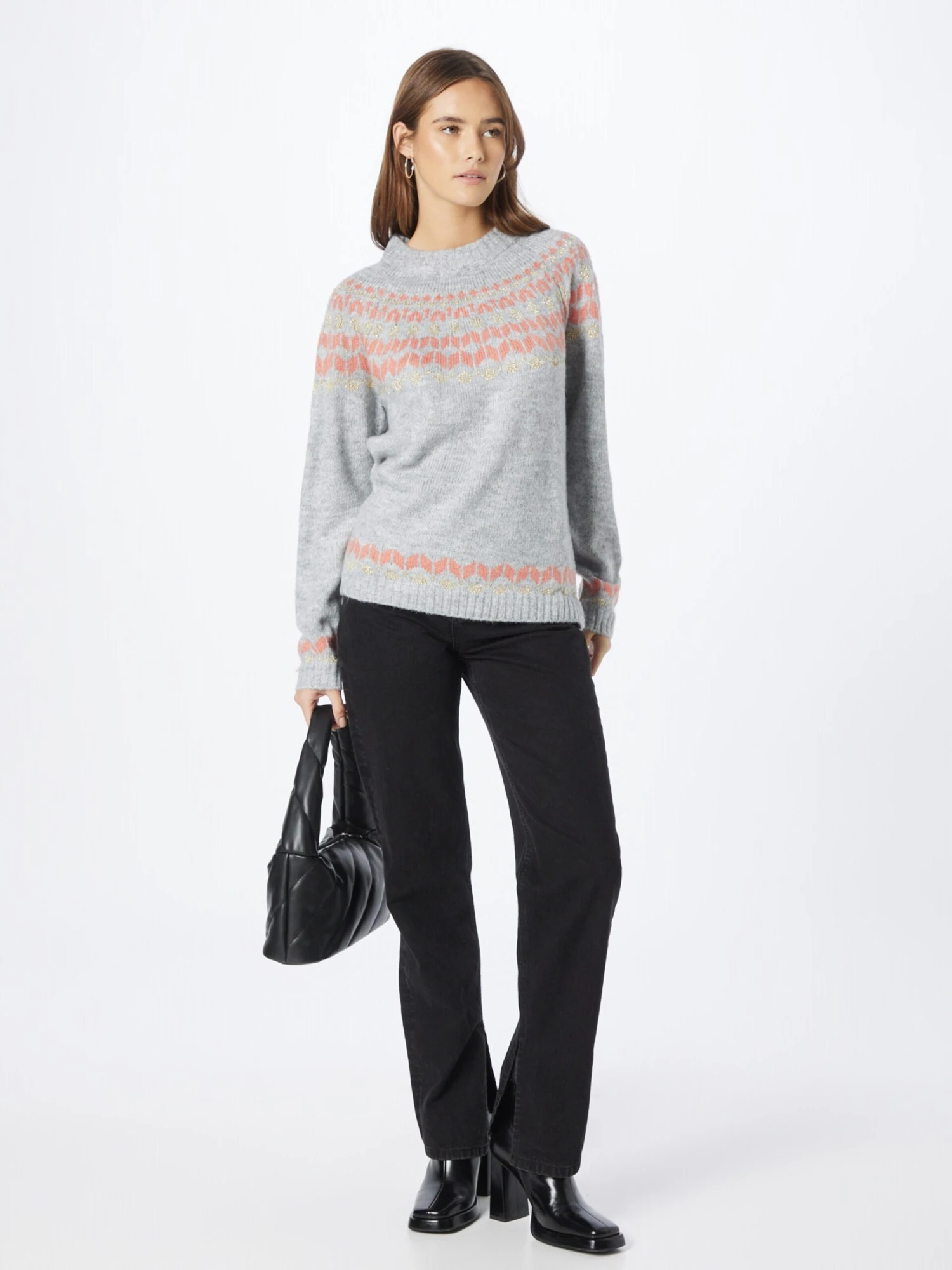 Culture Fijngebreide Truien Trui Thurid Dames Grijs Gemêleerd 7 Culture Fijngebreide Truien Trui Thurid Dames Grijs Gemêleerd - Afbeelding 5