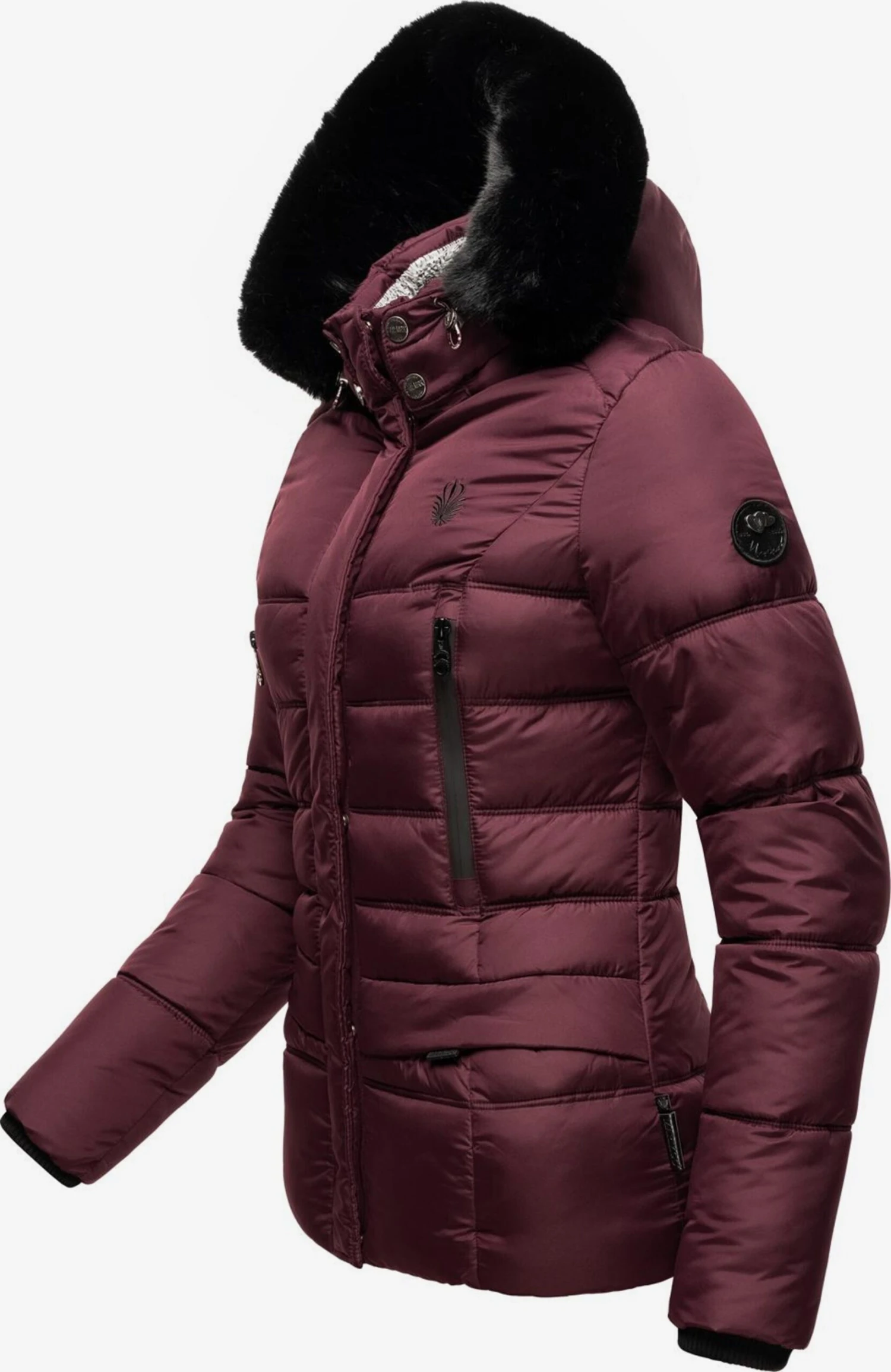 Marikoo Winterjassen Winterjas Loveleen Dames Bordeaux 4 Marikoo Winterjassen Winterjas Loveleen Dames Bordeaux - Afbeelding 2