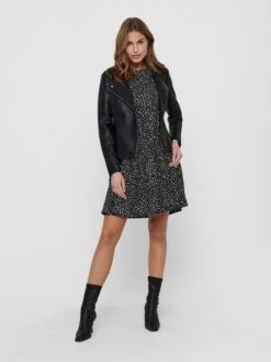 ONLY Leren Jassen Tussenjas ONLMELISA Dames Zwart -Winterkledingwinkel Voor Dames 13eec2868d76b50999c8badf6f907c93