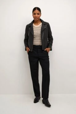 Kaffe Leren Jassen Tussenjas Julia Dames Zwart -Winterkledingwinkel Voor Dames 14b0c46432ba86fc816ff96c8288cb41