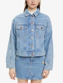 ESPRIT Spijkerjasjes Tussenjas Dames Lichtblauw -Winterkledingwinkel Voor Dames 165c77189102d3f36481371309baf03a