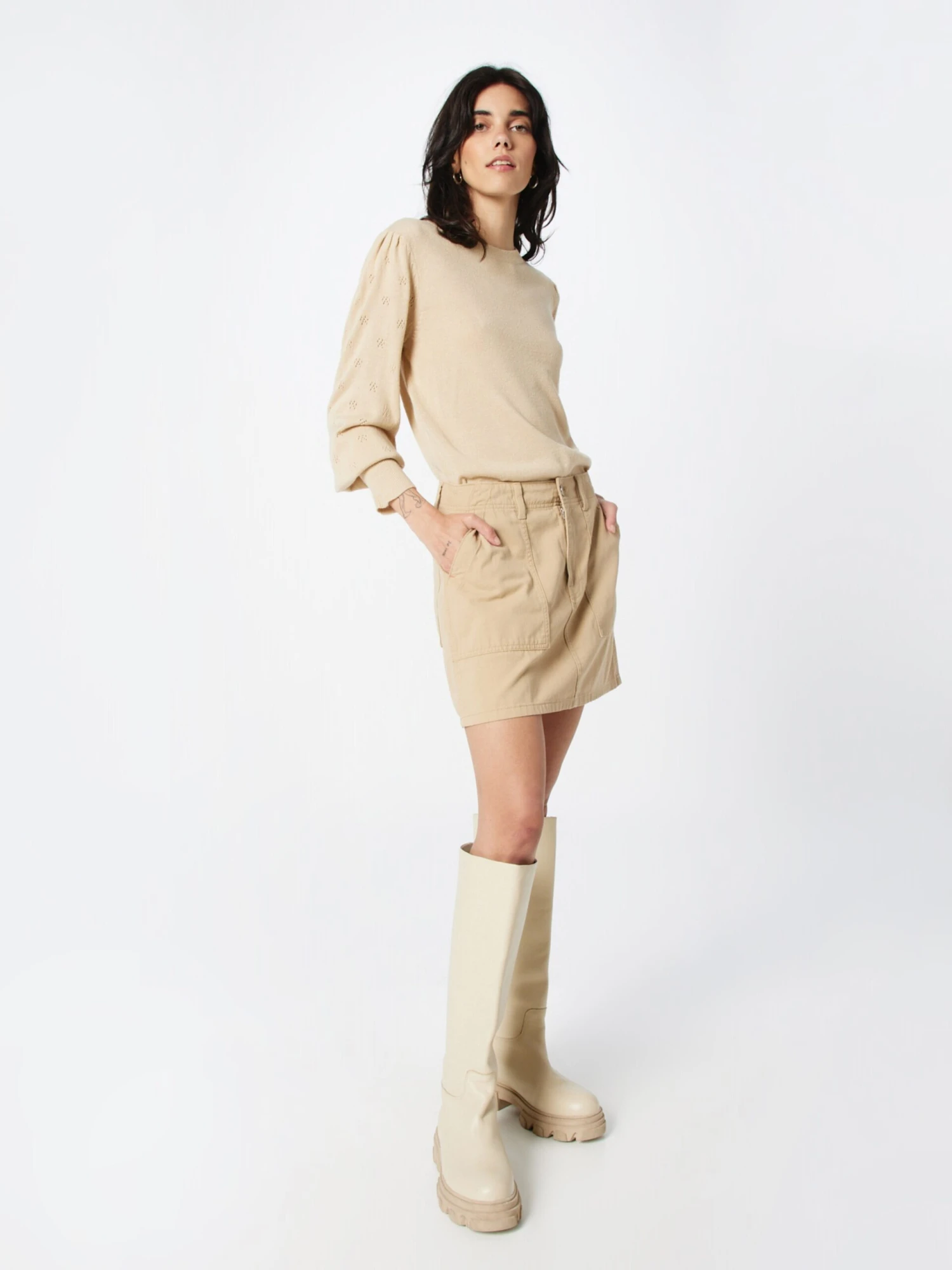 Vila Fijngebreide Truien Trui Ava Dames Beige 7 Vila Fijngebreide Truien Trui Ava Dames Beige - Afbeelding 5