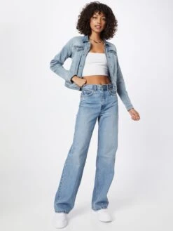 ICHI Spijkerjasjes Tussenjas IHSTAMPE JA Dames Blauw -Winterkledingwinkel Voor Dames 1946b2ea763218d4e0f88ef64f313052