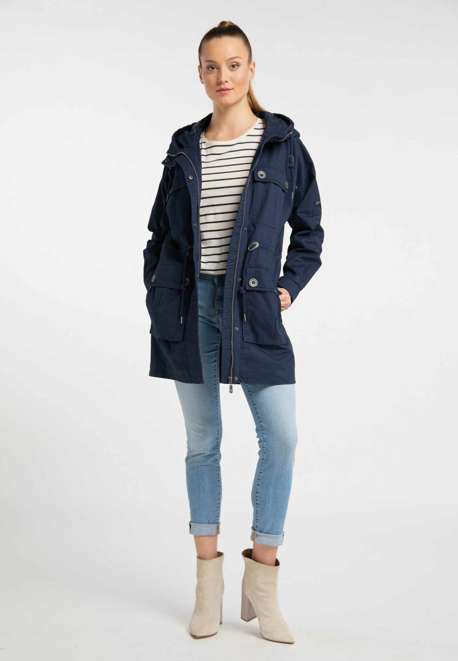 Dreimaster Parkas Tussenparka Dames Donkerblauw 5 Dreimaster Parkas Tussenparka Dames Donkerblauw - Afbeelding 3