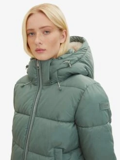 TOM TAILOR Denim Winterjassen Winterjas Dames Groen -Winterkledingwinkel Voor Dames 1a2f7711e20fd24070fd1633c3ac7258