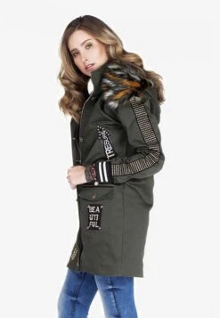 Cipo & Baxx Parkas Tussenparka Dames Kaki 13 Cipo & Baxx Parkas Tussenparka Dames Kaki -Winterkledingwinkel Voor Dames 1b421ff56783ddbc400da46cd0b2534a