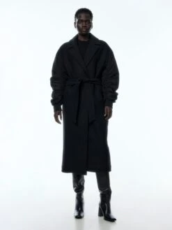 EDITED Wollen Mantels Wintermantel Justine Dames Zwart -Winterkledingwinkel Voor Dames 1b8d15f858e241c6f0b313b9e4f7c58b