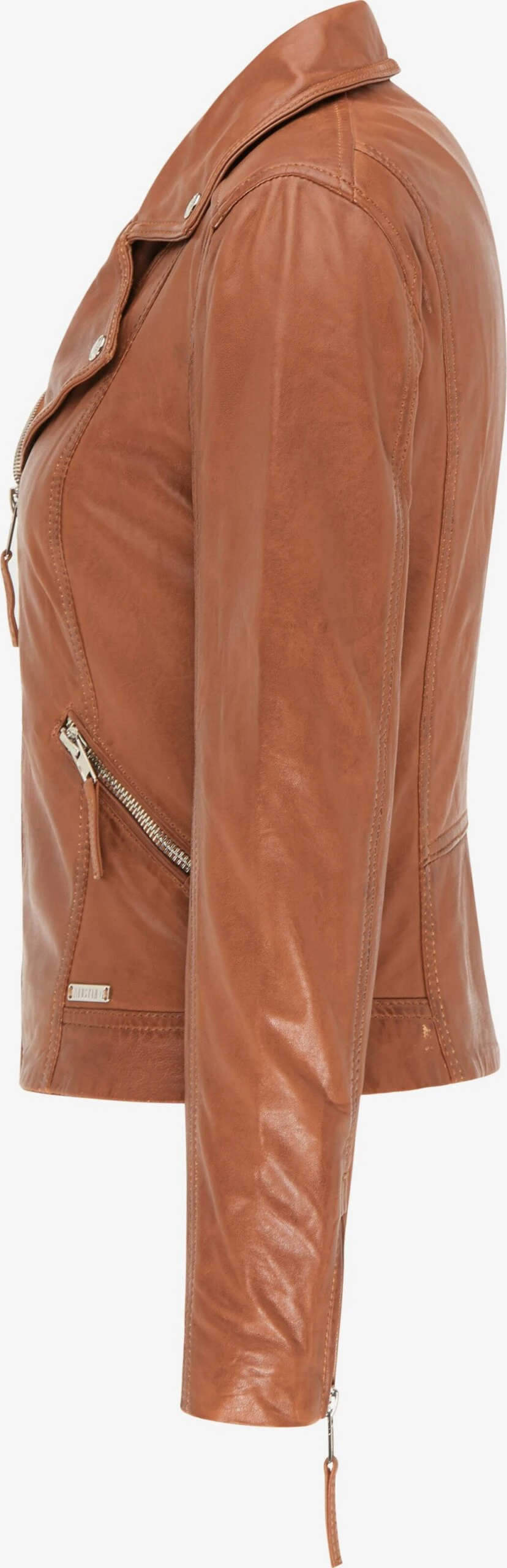 Mustang Leren Jassen Tussenjas Dames Karamel 5 Mustang Leren Jassen Tussenjas Dames Karamel - Afbeelding 3