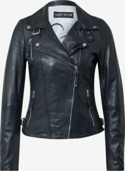 Freaky Nation Leren Jassen Tussenjas Dames Donkerblauw