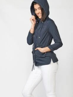 Koroshi Parkas Tussenparka Dames Navy -Winterkledingwinkel Voor Dames 1e05d07321cdbc95ab0492e44d7a4f37