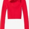 BERSHKA Coltruien Trui Dames Rood