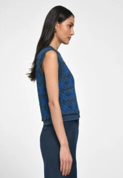 Truien Zonder Mouwen Trui Dames Blauw -Winterkledingwinkel Voor Dames 201ed044b44633b3e8a01bee90f96316