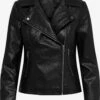 ONLY Leren Jassen Tussenjas ONLMELISA Dames Zwart -Winterkledingwinkel Voor Dames 2307929ba3b35e5da7a839e8a186d813
