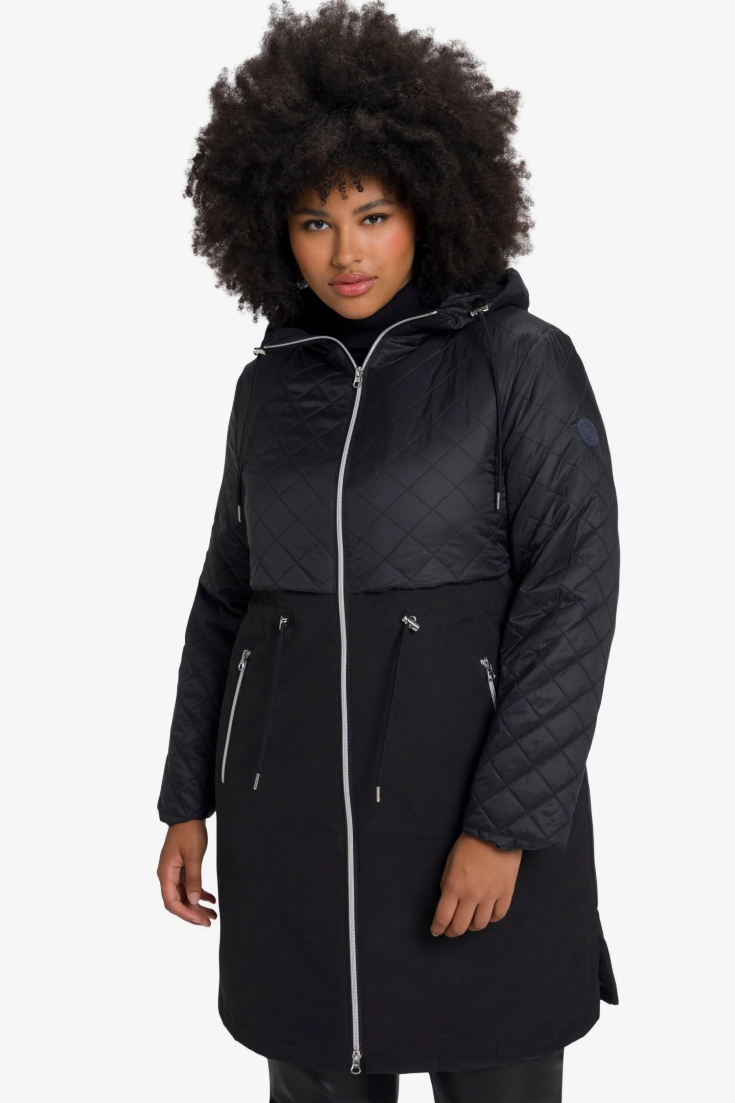 Ulla Popken Regenmantels Functionele Mantel Dames Zwart 5 Ulla Popken Regenmantels Functionele Mantel Dames Zwart - Afbeelding 3