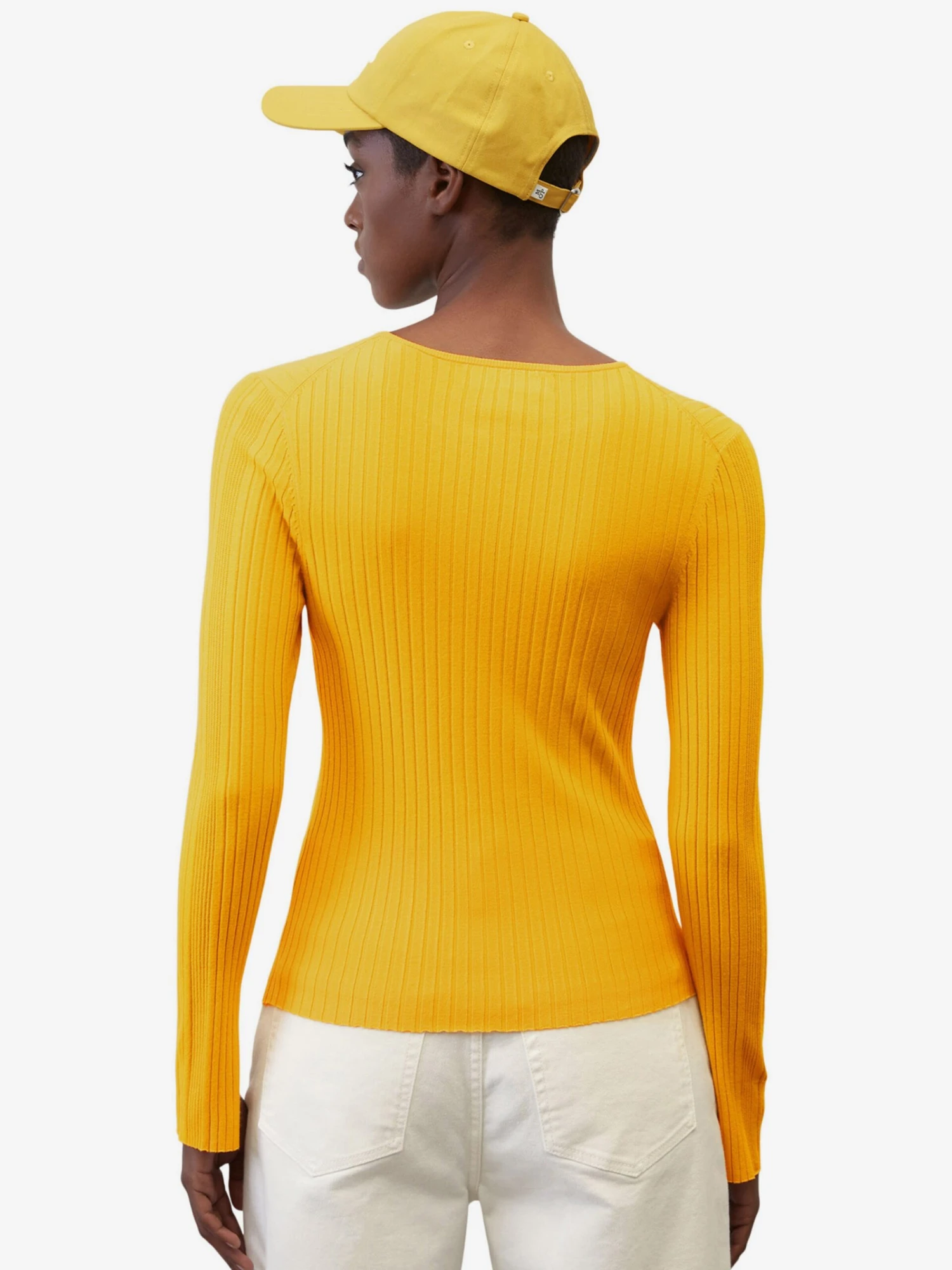 Marc O'Polo Basic Truien Trui Dames Geel 5 Marc O'Polo Basic Truien Trui Dames Geel - Afbeelding 3