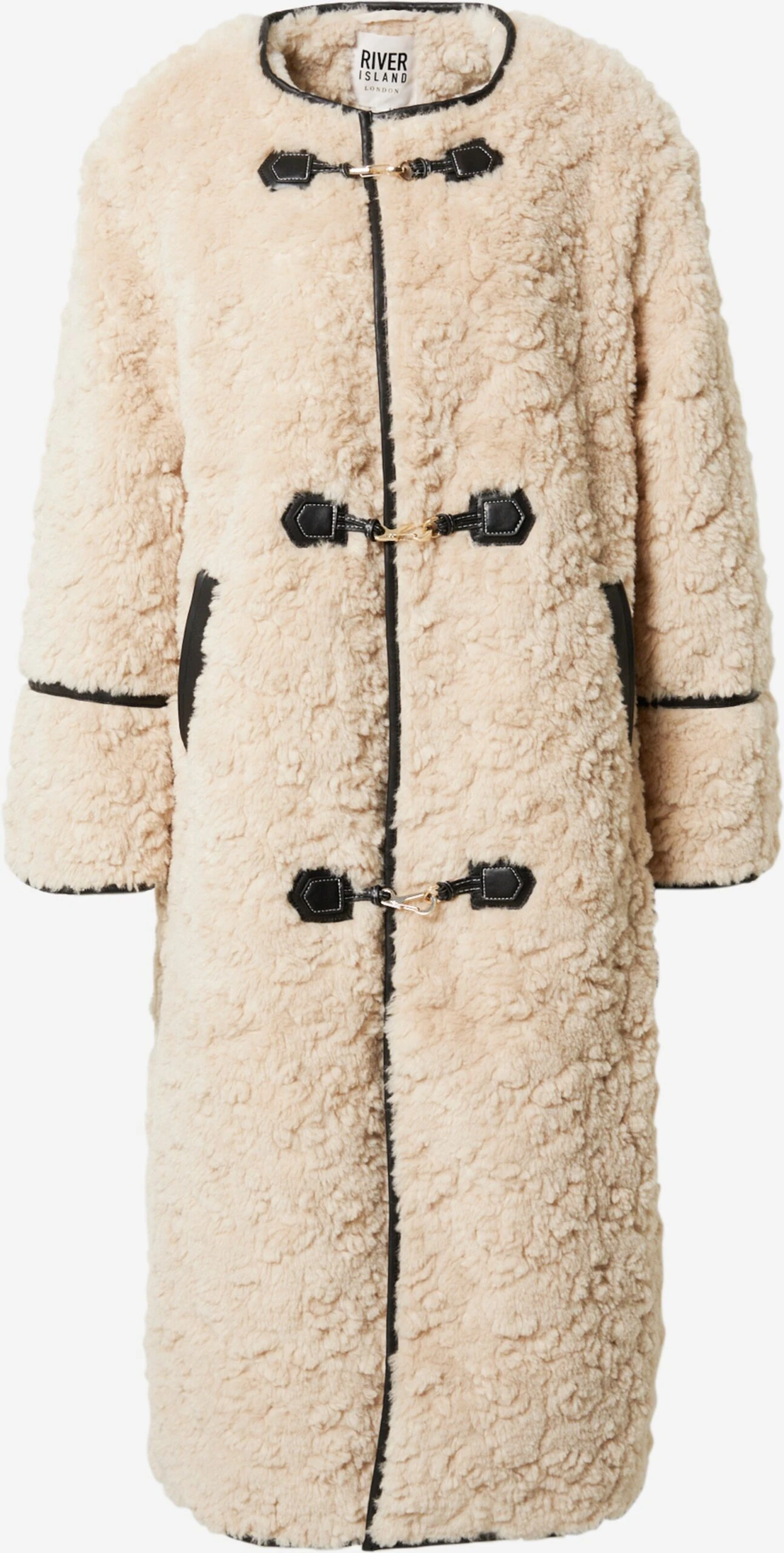 RIVER ISLAND Duffelcoats Tussenmantel Dames Beige 3 RIVER ISLAND Duffelcoats Tussenmantel Dames Beige