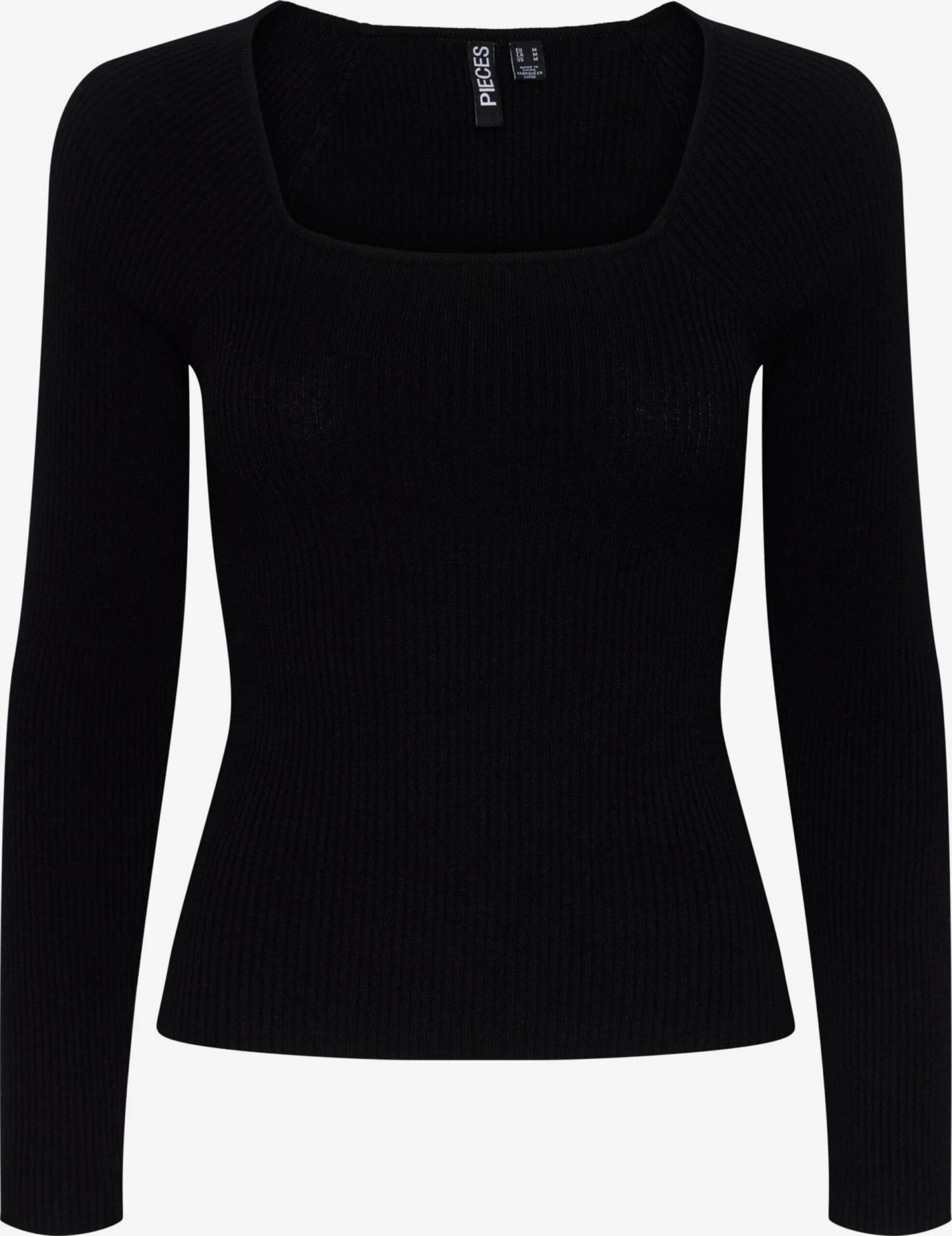 Pieces Basic Truien Trui KALU Dames Zwart 3 Pieces Basic Truien Trui KALU Dames Zwart