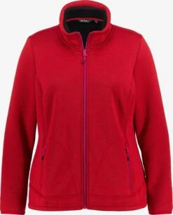Ulla Popken Outdoor Jassen Fleece Jas Dames Rood