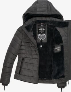 Marikoo Gewatteerde Jassen Winterjas Amber Dames Antraciet -Winterkledingwinkel Voor Dames 31059a391b2b852f7a51f00d37e9a227