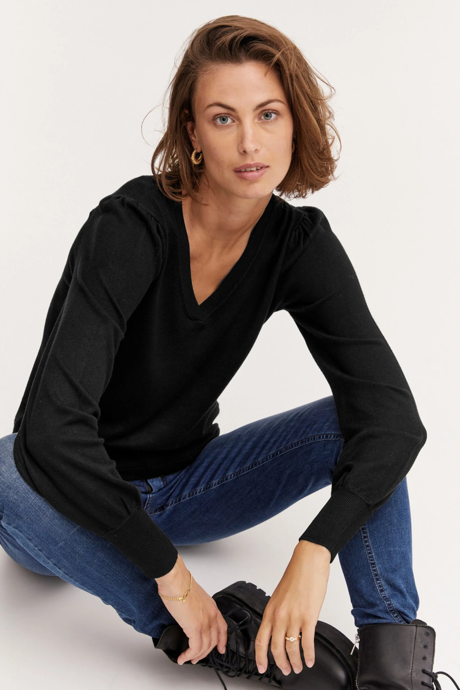 Fransa Fijngebreide Truien Trui BLUME Dames Zwart 7 Fransa Fijngebreide Truien Trui BLUME Dames Zwart - Afbeelding 5