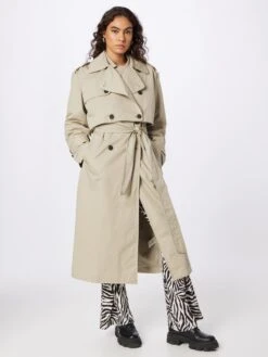 WEEKDAY Trenchcoats Tussenmantel Isolde Dames Beige -Winterkledingwinkel Voor Dames 33e4d754df5da21e27adb9de5939e745