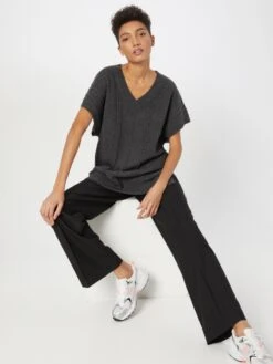 ONLY Lange Truien Trui CLARIS Dames Basaltgrijs -Winterkledingwinkel Voor Dames 35d9c656e4890729a70fa8b34846292f