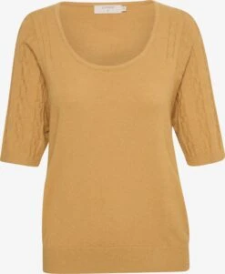 Cream Fijngebreide Truien Trui Dela Dames Geel Gemêleerd