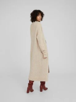 EDITED Lange Vesten Gebreide Mantel Caesar Dames Beige Gemêleerd -Winterkledingwinkel Voor Dames 37b1809034a311e8e76f905787e9eb01