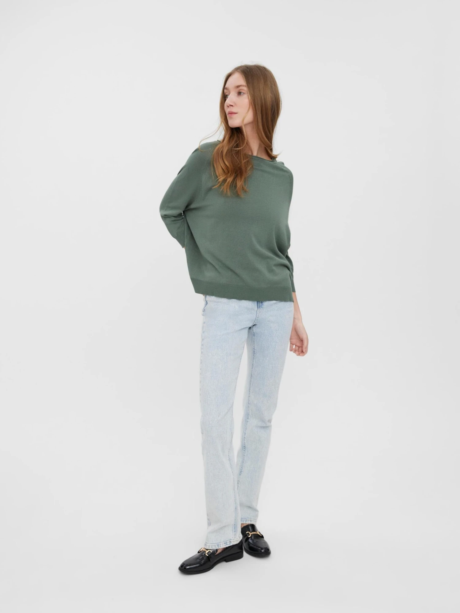 Vero Moda Basic Truien Trui Nellie Dames Mintgroen 5 Vero Moda Basic Truien Trui Nellie Dames Mintgroen - Afbeelding 3