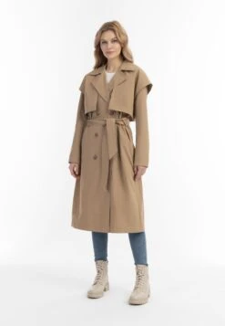 DreiMaster Vintage Trenchcoats Tussenmantel Dames Donkerbeige -Winterkledingwinkel Voor Dames 39a547cc1926f57c60e630968d9f8812