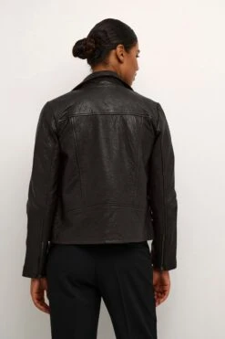 Kaffe Leren Jassen Tussenjas Julia Dames Zwart -Winterkledingwinkel Voor Dames 3a878732affe13d16a6b11ad17cb7ca1