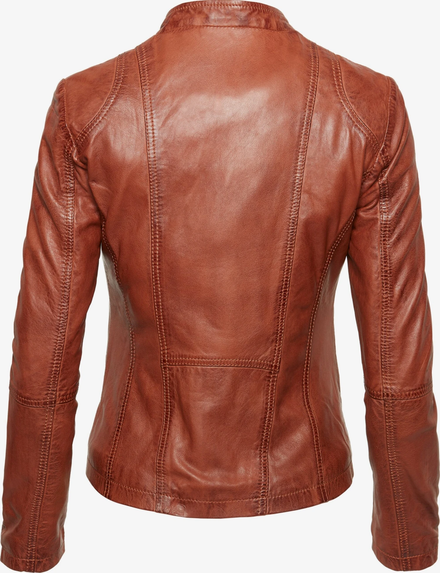 Leren Jassen Tussenjas Dames Roestbruin 4 Leren Jassen Tussenjas Dames Roestbruin - Afbeelding 2