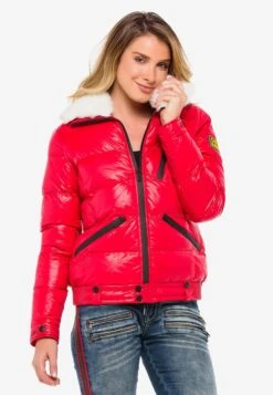 Cipo & Baxx Gewatteerde Jassen Winterjas Spark Dames Rood -Winterkledingwinkel Voor Dames 3cebdd923f55657412b5977307e836ff