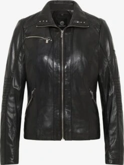 CARLO COLUCCI Leren Jassen Tussenjas Stud Dames Zwart