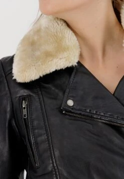 Leren Jassen Tussenjas Milou Dames Zwart -Winterkledingwinkel Voor Dames 41b8fe2710554dd7894db2249d7e222e