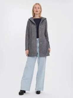 Vero Moda Korte Mantels Tussenmantel Dames Smoky Blue -Winterkledingwinkel Voor Dames 4255a7b93afbe2e713cddcb573287608